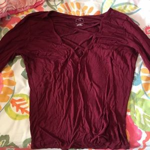 ME to WE Maroon Blouse